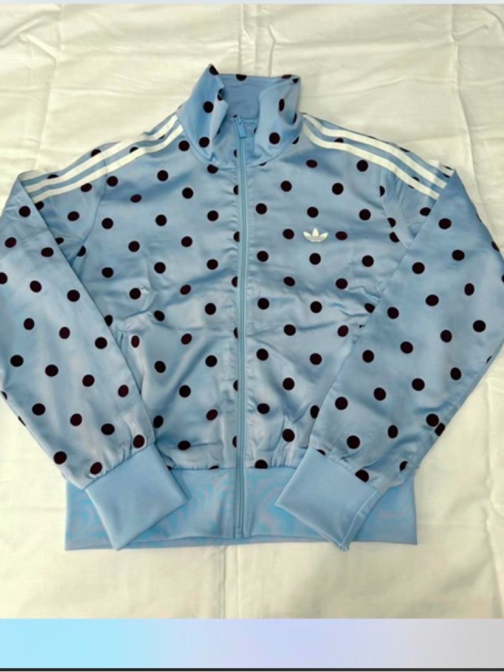 adidas Light Blue Polka Dot Track Jacket